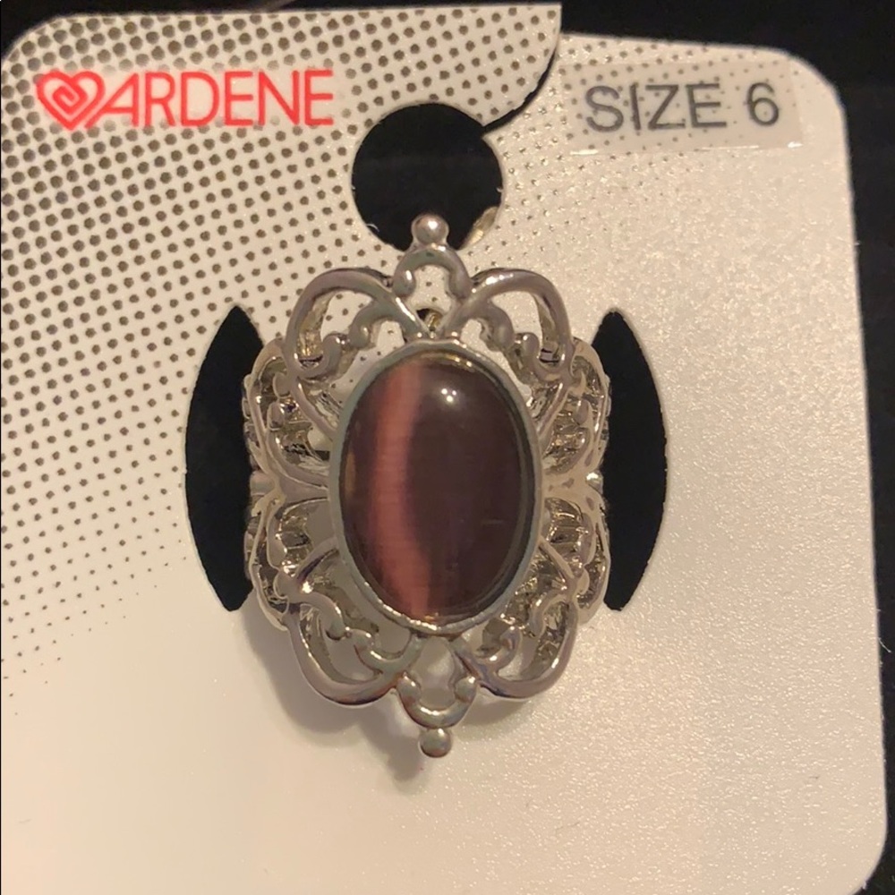 Silver Ring with Purple Stone